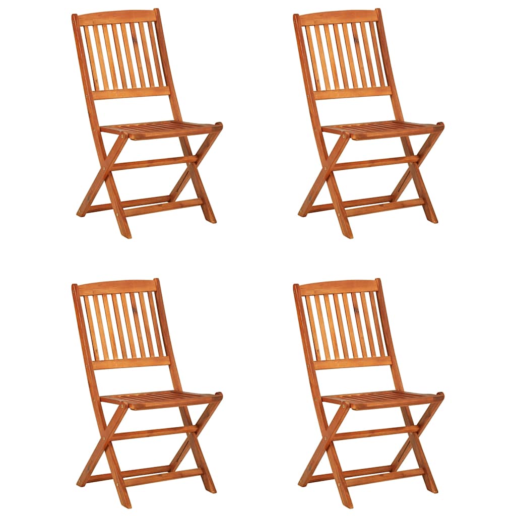 Dining Set | Natural wood | Solid Acacia wood | Set | Collapsible