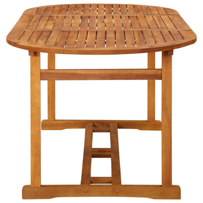 Dining Set | Brown | Solid Acacia wood | 180x90x75 cm |  Foldable