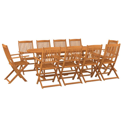 Dining Set | Brown | Solid Acacia Wood | Large | Foldable | Dining Set