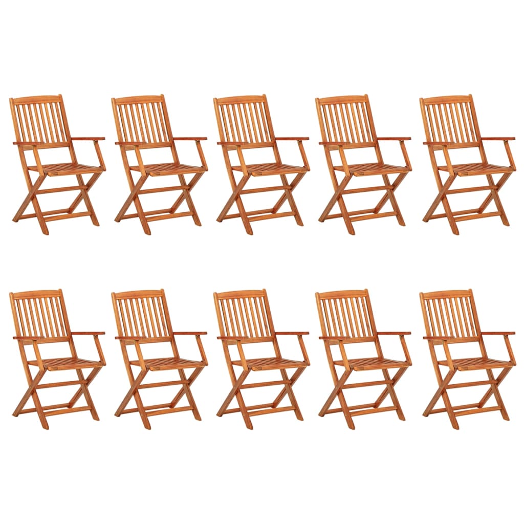 Dining Set | Brown | Solid Acacia Wood | Large | Foldable | Dining Set