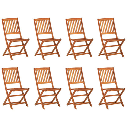 Dining Set | Brown | Solid Acacia Wood | Large | Foldable | Dining Set