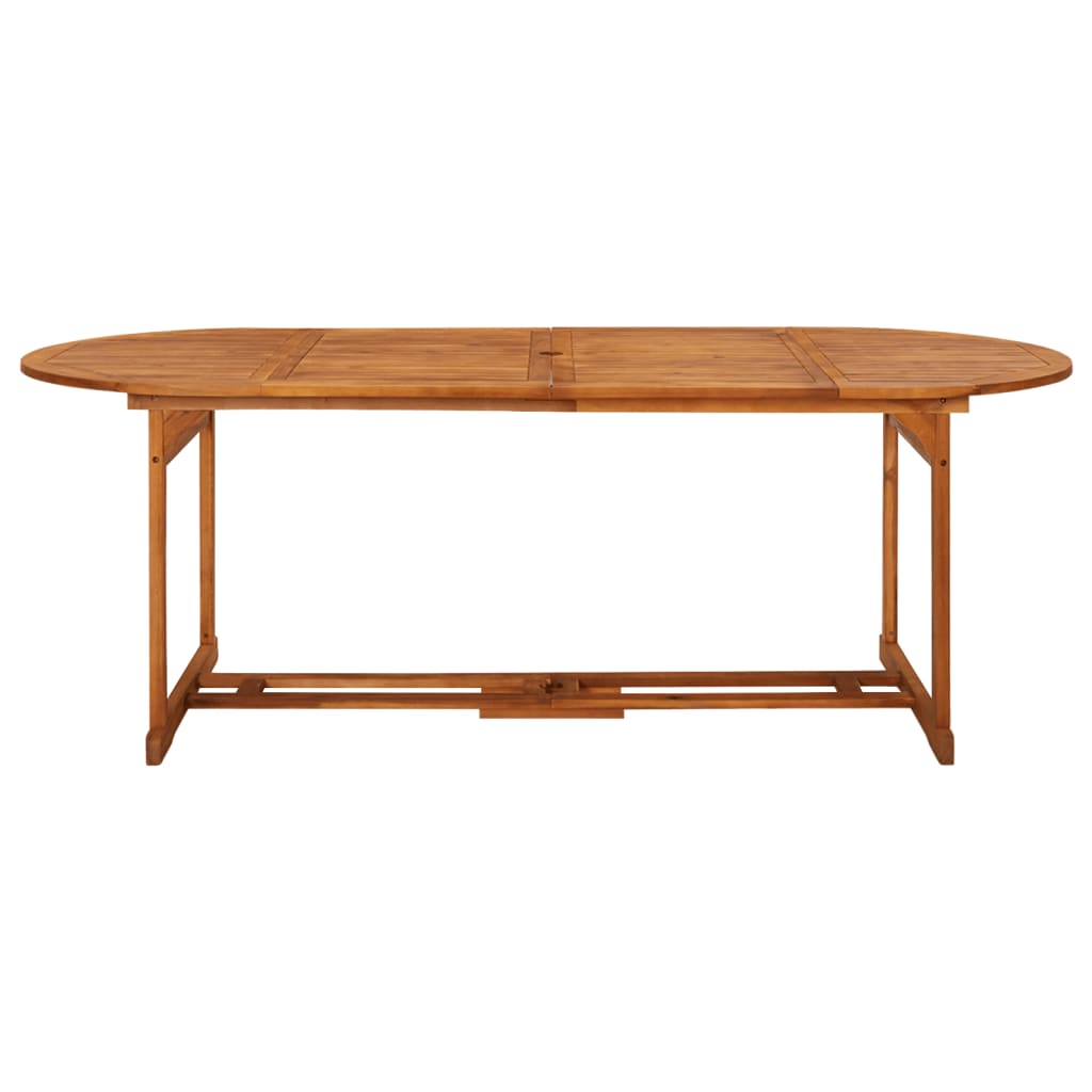 Dining Set | Brown | Solid Acacia Wood | Large | Foldable | Dining Set