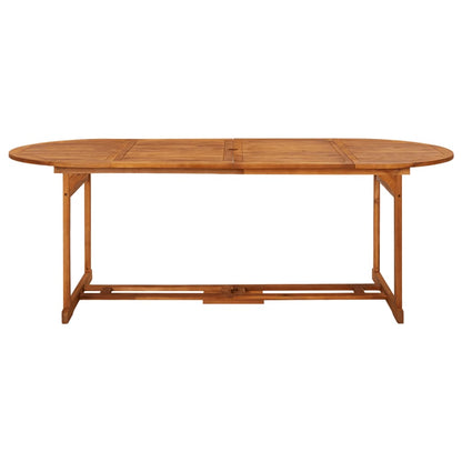 Dining Set | Brown | Solid Acacia Wood | Large | Foldable | Dining Set