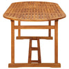 11 Piece Garden Dining Set 220x90x75 cm Solid Wood Acacia