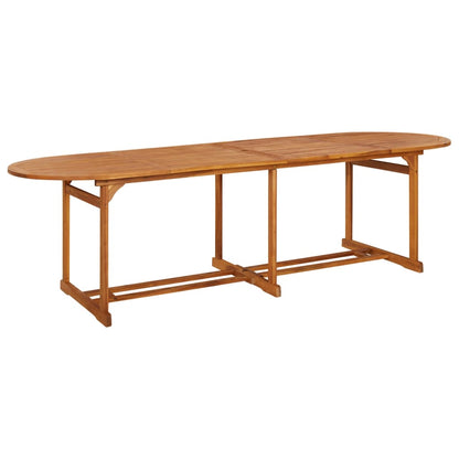 Dining Set | Oil-finished natural wood colour | Solid acacia wood | Large