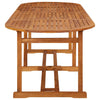 11 Piece Garden Dining Set 280x90x75 cm Solid Wood Acacia