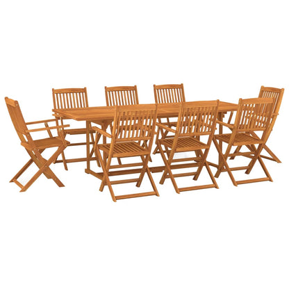 Dining Set | Acacia Wood Tone | Solid Acacia Wood | 9 Piece Set