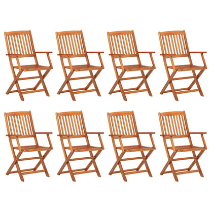 Dining Set | Acacia Wood Tone | Solid Acacia Wood | 9 Piece Set
