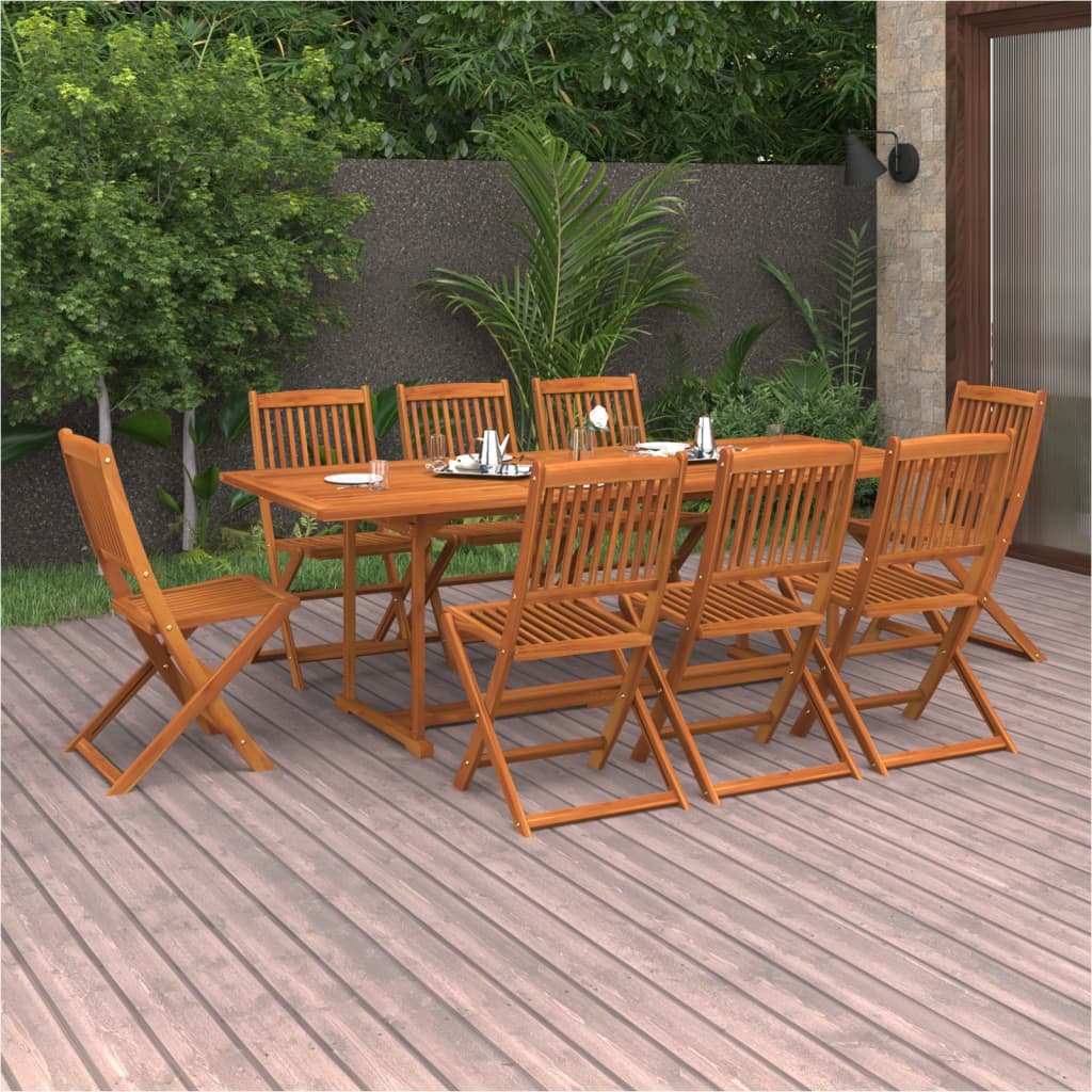 Dining Set | Brown | Solid Acacia wood | Large | Dining Set | Rectangular