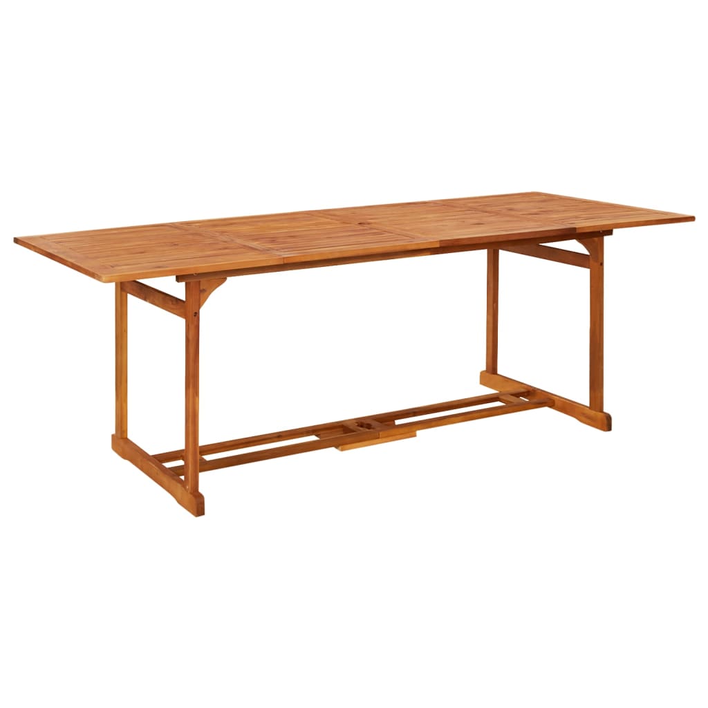 Dining Set | Brown | Solid Acacia Wood | Large | Foldable | Dining Set