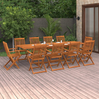 Dining Set | Natural wood | Solid Acacia wood | Large | Foldable
