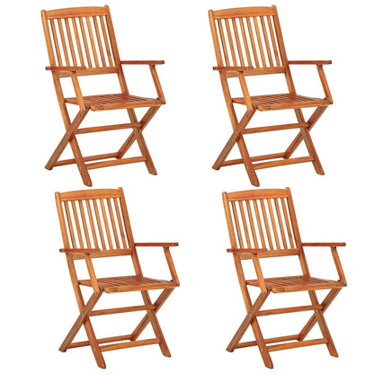 Dining Set | Brown | Solid acacia wood | Large | Foldable | Dining Set
