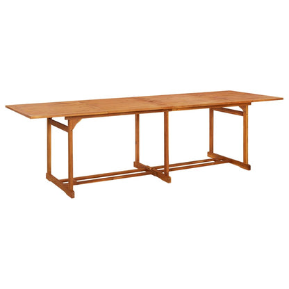 Dining Set | Brown | Solid Acacia Wood | Large | Foldable | Dining Set