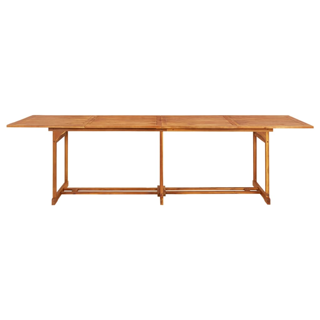 Dining Set | Brown | Solid Acacia Wood | Large | Foldable | Dining Set