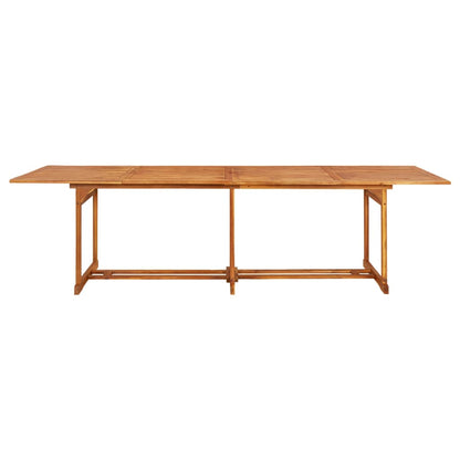 Dining Set | Brown | Solid Acacia Wood | Large | Foldable | Dining Set