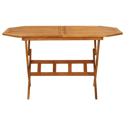 Dining Set | Brown | Solid acacia wood | Medium | Foldable | Dining Set