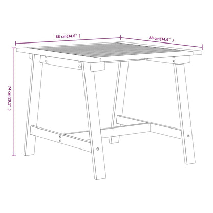 Garden Dining Set | Acacia Brown | Solid Acacia wood, Poly rattan