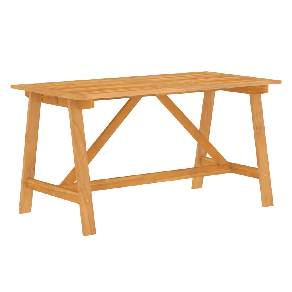 Garden Dining Set | Brown | Solid Acacia Wood, Poly Rattan | Medium