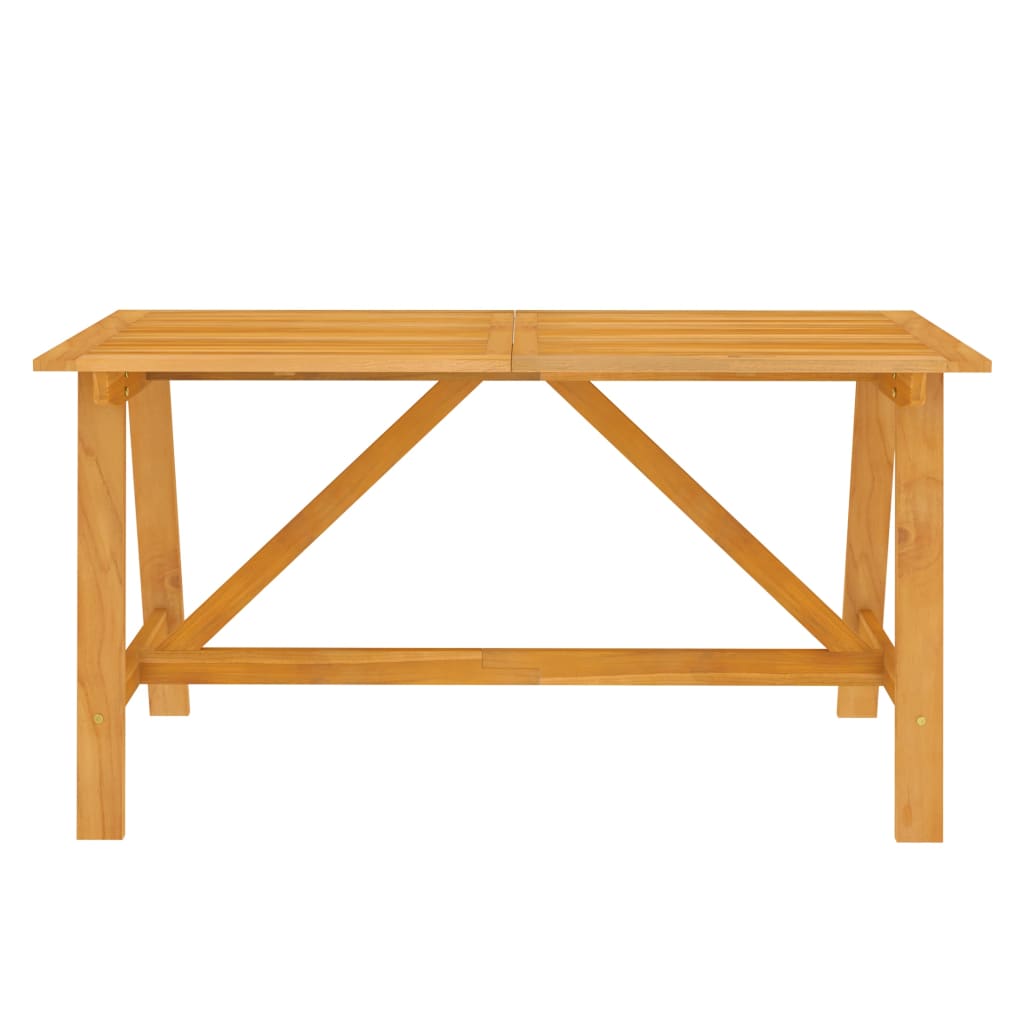 Garden Dining Set | Brown | Solid Acacia Wood, Poly Rattan | Medium