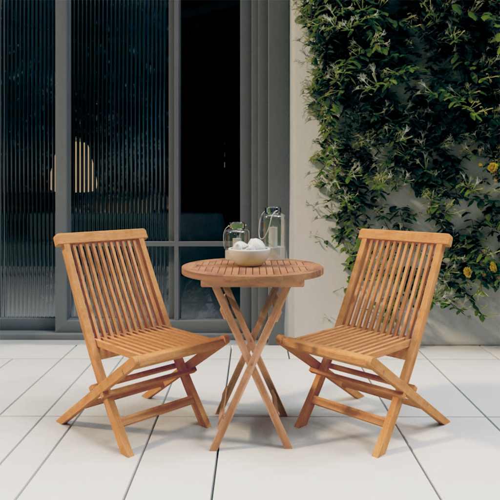 3 Piece Garden Dining Set Solid Wood Teak