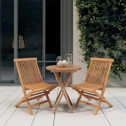 3 Piece Garden Dining Set Solid Wood Teak