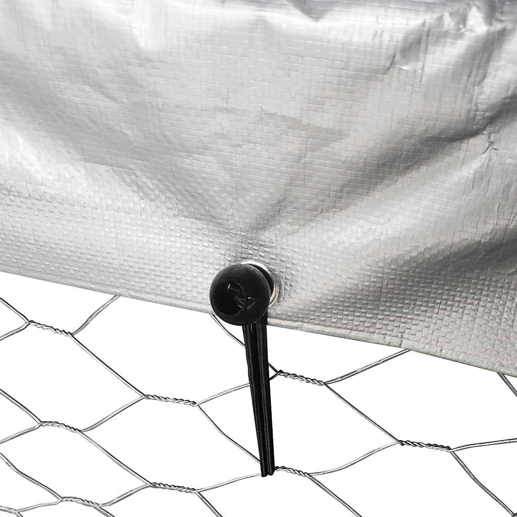 Dog Kennel Silver Galvanized steel, 100% polyethylene Large