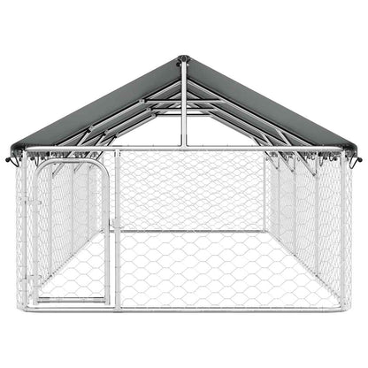 Outdoor Dog Kennel with Roof 400x200x150 cm