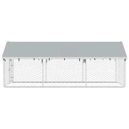 Outdoor Dog Kennel with Roof 400x200x150 cm