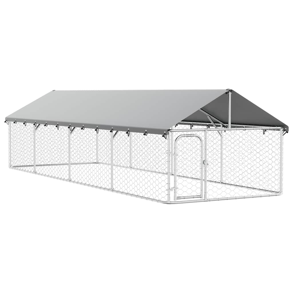 Outdoor Dog Kennel with Roof 600x200x150 cm