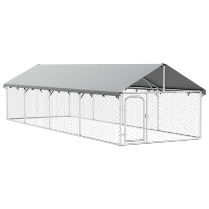 Outdoor Dog Kennel with Roof 600x200x150 cm