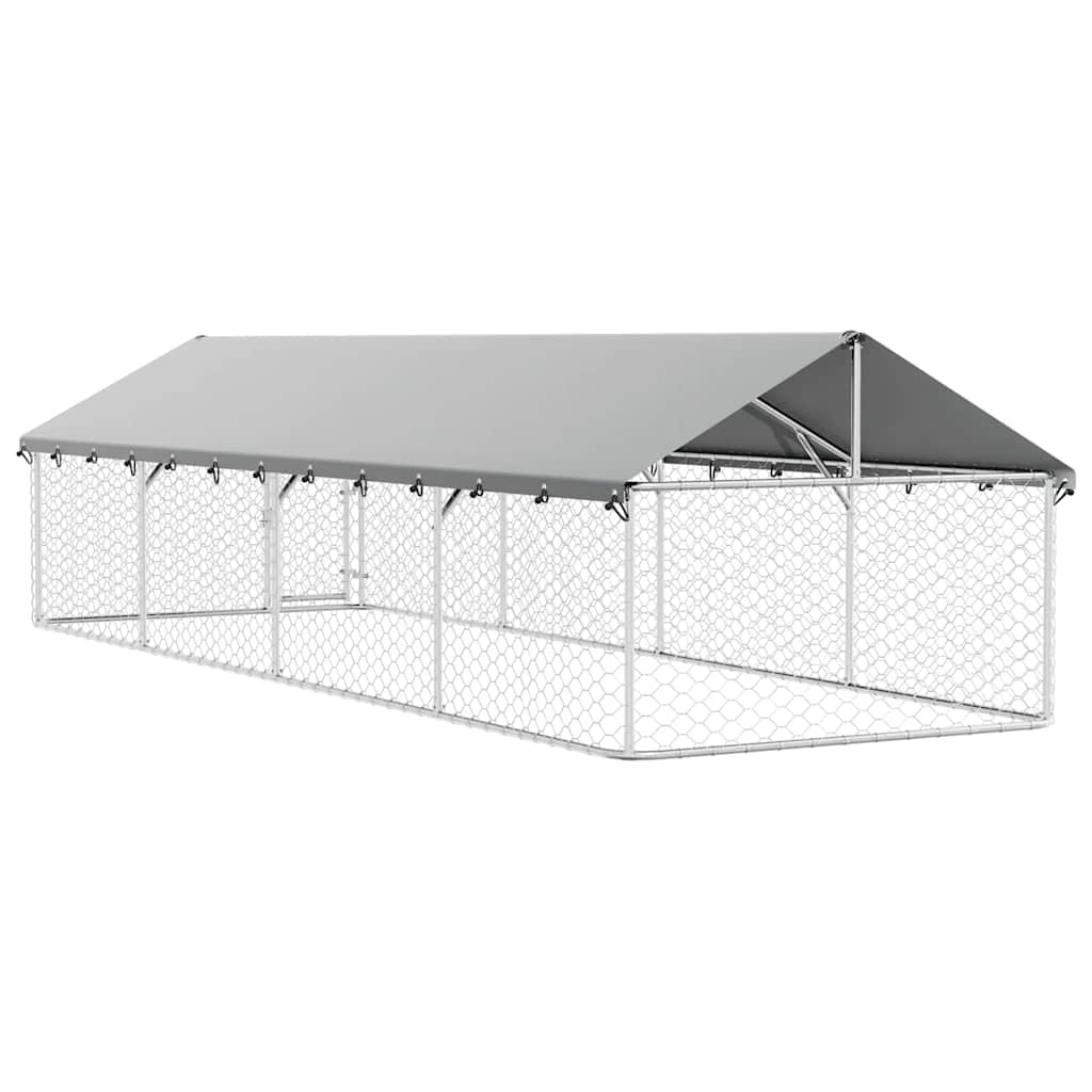 Outdoor Dog Kennel with Roof 600x200x150 cm
