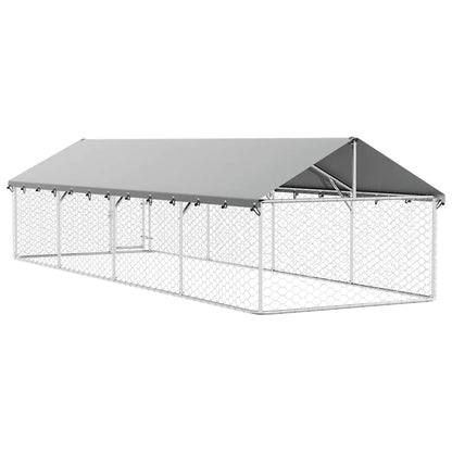 Outdoor Dog Kennel with Roof 600x200x150 cm