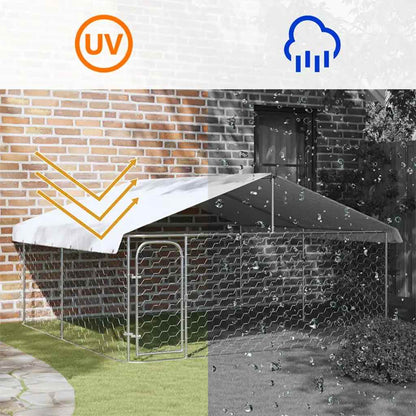 Outdoor Dog Kennel with Roof 300x300x150 cm