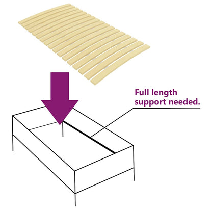 340071 vidaXL Bed Slats Replacement with 17 Slats 80x200 cm