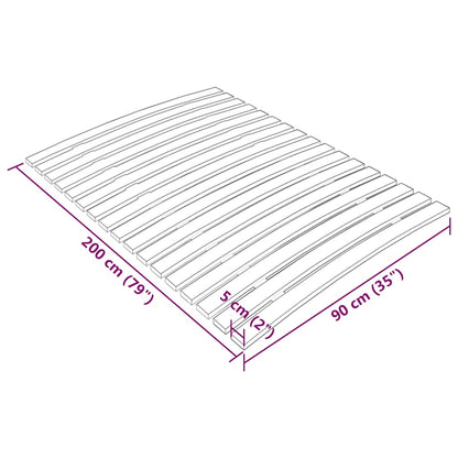 340072 vidaXL Bed Slats Replacement with 17 Slats 90x200 cm