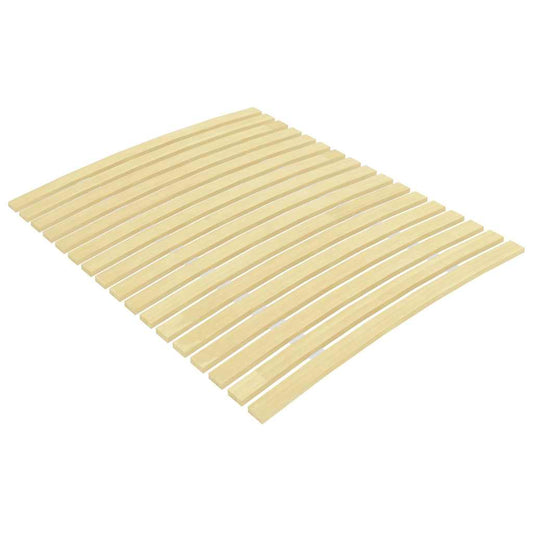 Slatted Bed Base | Light Brown | Solid Poplar Wood | Single |  Foldable