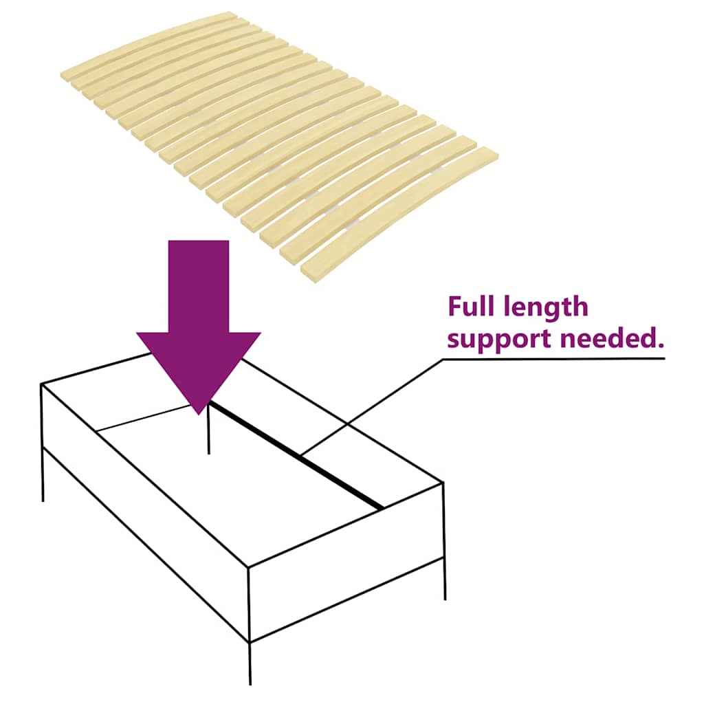 340074 vidaXL Bed Slats Replacement with 17 Slats 120x200 cm