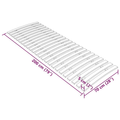 Bed Slats Replacement with 24 Slats 70x200 cm