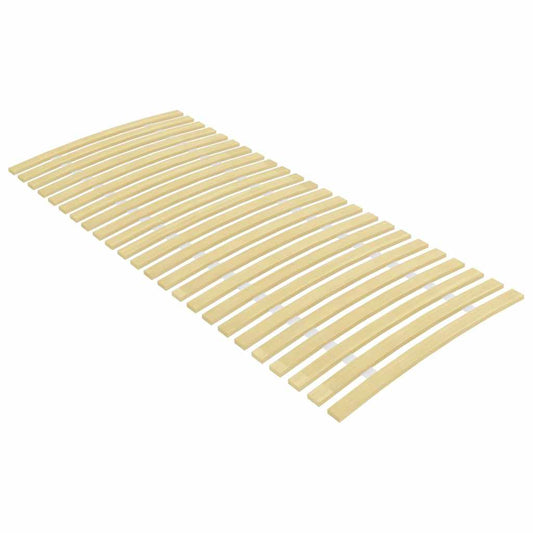 Slatted Bed Base | Light Wood | Solid poplar wood | 90x200 cm | Foldable