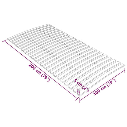 340078 vidaXL Bed Slats Replacement with 24 Slats 100x200 cm