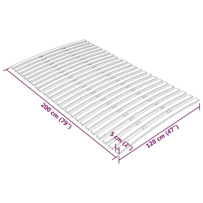 340079 vidaXL Bed Slats Replacement with 24 Slats 120x200 cm