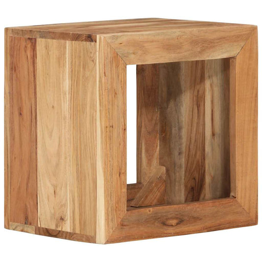 Stool | Natural Wood | Solid Acacia Wood | Medium | Stool | Square