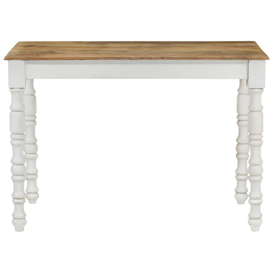 Dining Table | Brown, White | Solid Mango Wood | Medium | Simple