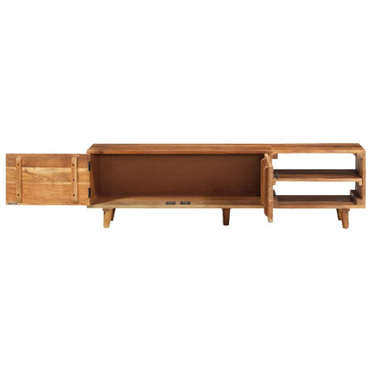 TV Cabinet Solid Wood Acacia with Honey Finish 140x30x40 cm
