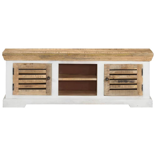 TV Cabinet | Brown and white | Solid mango wood | Standard | TV Cabinet