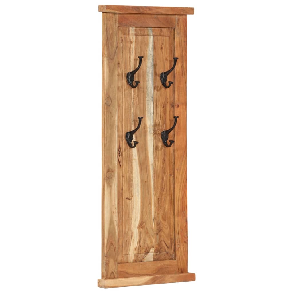 Coat Racks 2 pcs Solid Wood Acacia 38x100 cm