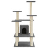 Cat Tree with Sisal Scratching Posts Dark Grey 110 cm