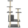 Cat Tree with Sisal Scratching Posts Dark Grey 110 cm