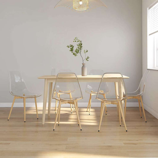 Dining Chair | Set of 6 | Transparent | PET, metal | Standard | Ergonomic