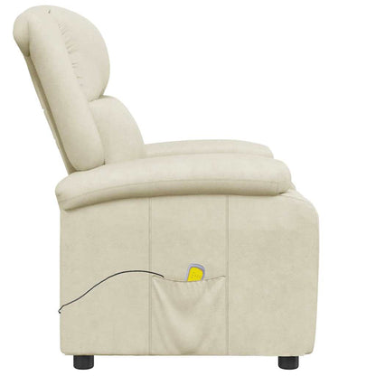 Massage Chair Cream White Faux Leather